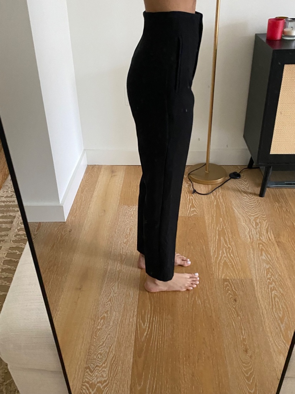 Zara HIGH-WAISTED PANTS | Black | Size XS - Picture 5 of 8